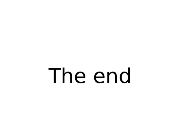 The end 