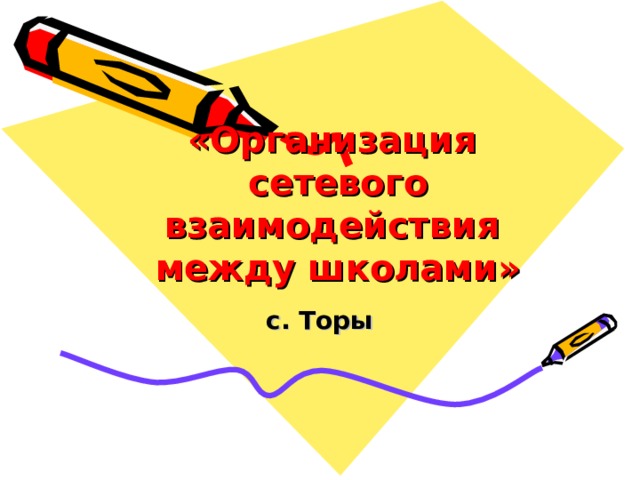 «Организация сетевого взаимодействия между школами» с. Торы 