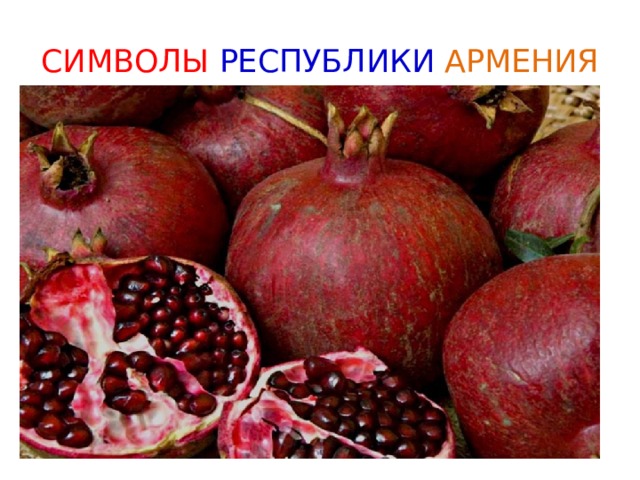 СИМВОЛЫ РЕСПУБЛИКИ  АРМЕНИЯ 