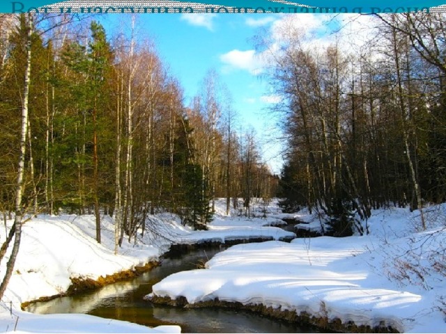 Ранняя весна. Март.  