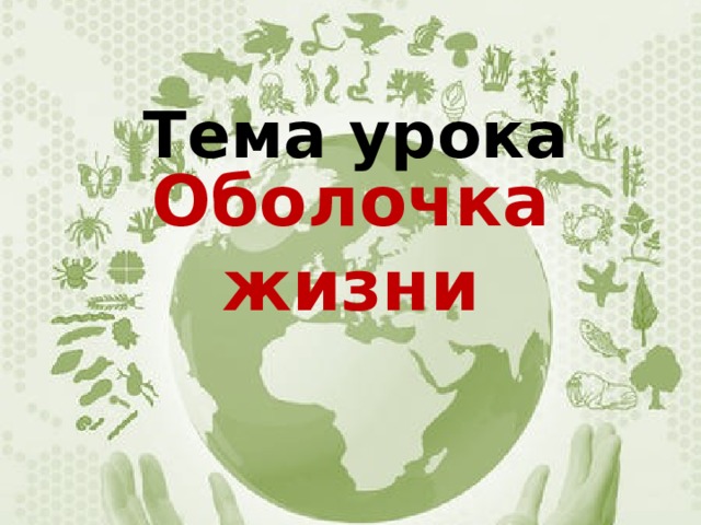 Тема урока Оболочка жизни 