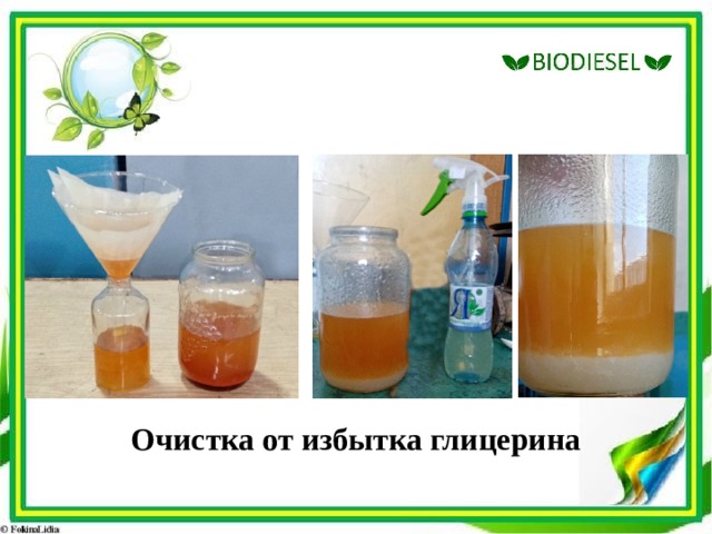 Очистка от избытка глицерина 