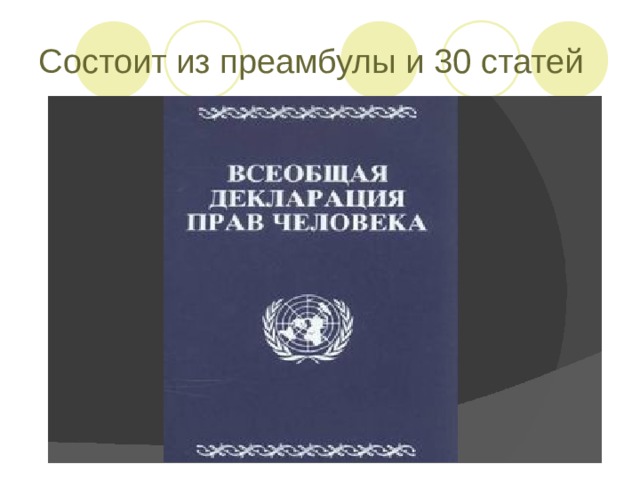 Состоит из преамбулы и 30 статей 
