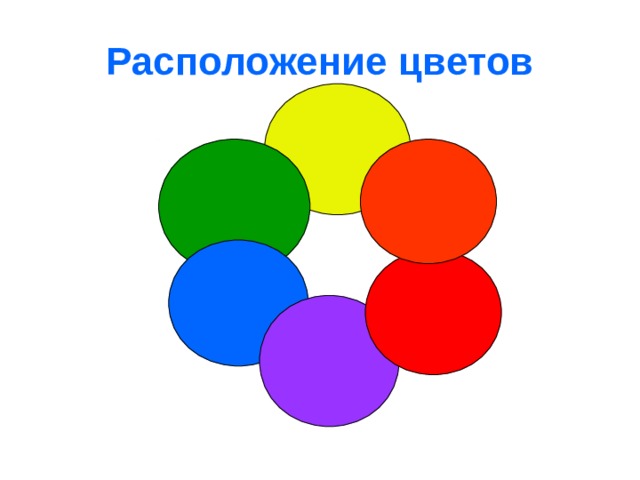 Расположение цветов 