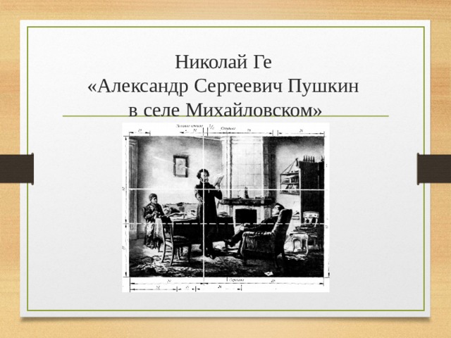   Николай Ге  «Александр Сергеевич Пушкин  в селе Михайловском»   