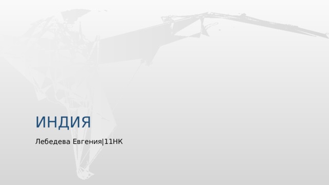 Индия Лебедева Евгения|11НК  
