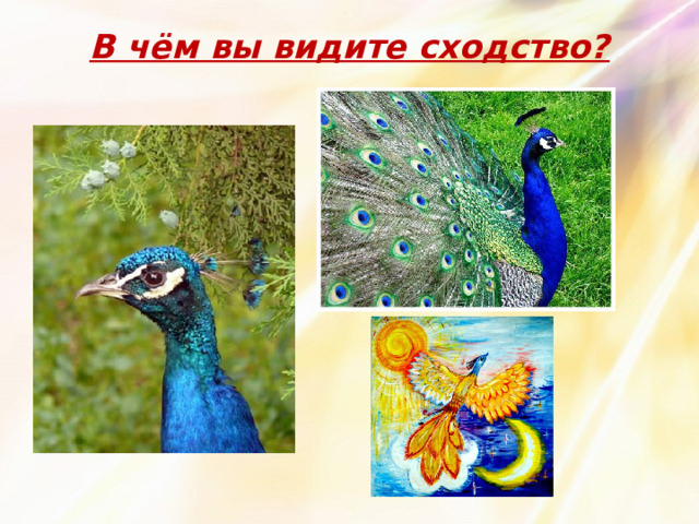 В чём вы видите сходство?   
