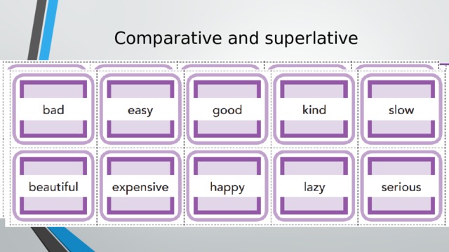 Comparative and superlative    