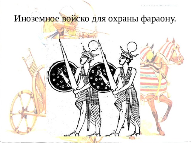 Иноземное войско для охраны фараону. 