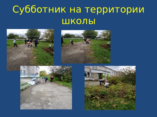 Субботник на территории школы 
