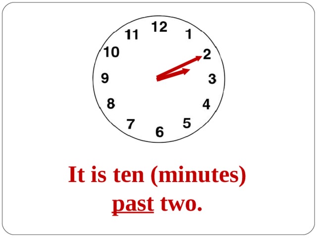 It is ten (minutes) past two. 