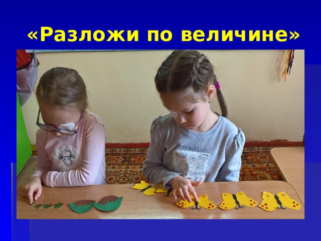 «Разложи по величине» 