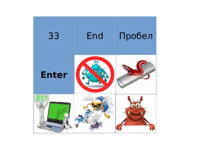33 End Enter Пробел 26 Home Caps Lock Esc Delete 