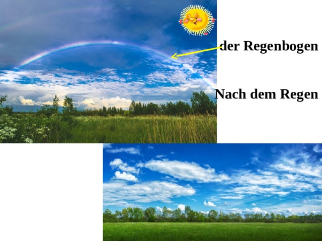 der Regenbogen Nach dem Regen 