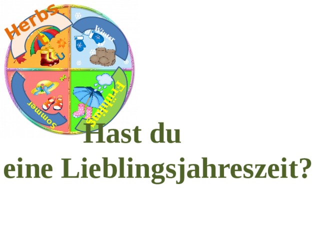 Winter Herbst Sommer Frühling   Hast du eine Lieblingsjahreszeit? 