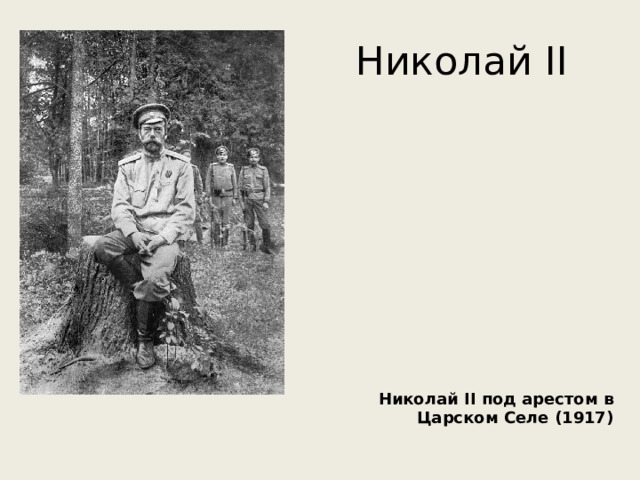 Николай II Николай II под арестом в Царском Селе (1917) 
