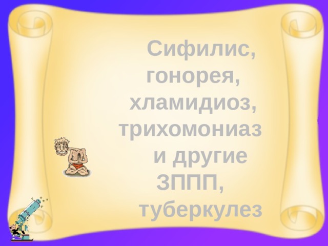  Сифилис, гонорея, хламидиоз, трихомониаз и другие ЗППП, туберкулез 