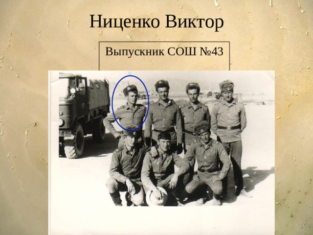 Ниценко Виктор Выпускник СОШ №43 