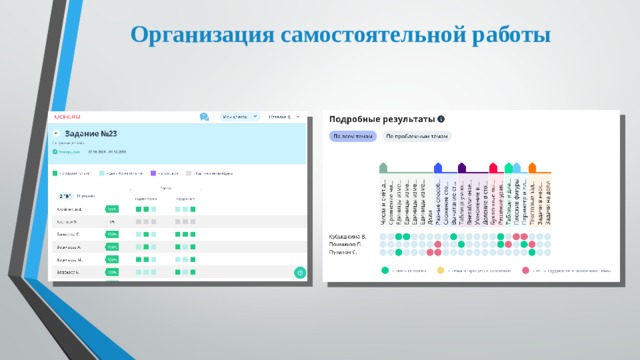 Организация самостоятельной работы 
