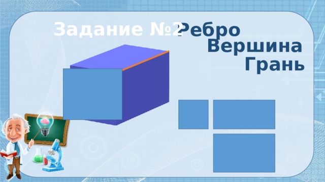 Задание №2 Ребро  Вершина Грань 