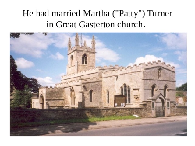 He had married Martha (