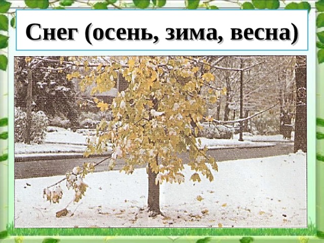 Снег (осень, зима, весна) 