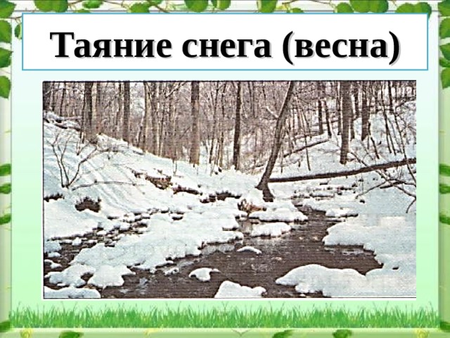 Таяние снега (весна) 