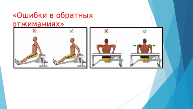 «Ошибки в обратных отжиманиях» 