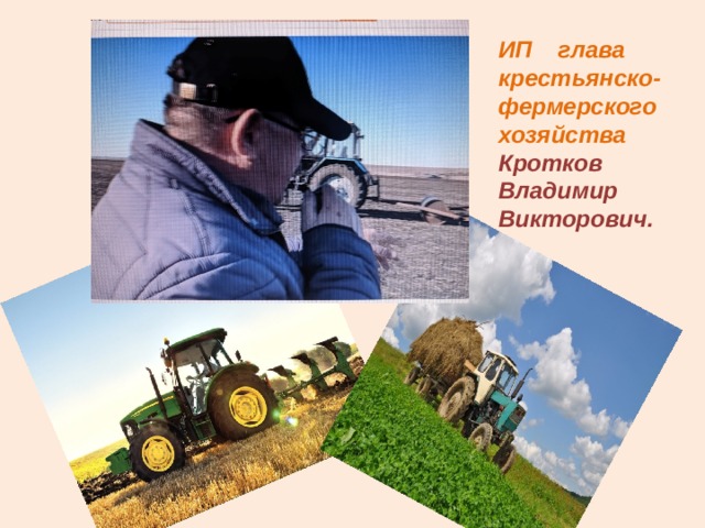 ИП глава крестьянско-фермерского хозяйства Кротков Владимир Викторович. 