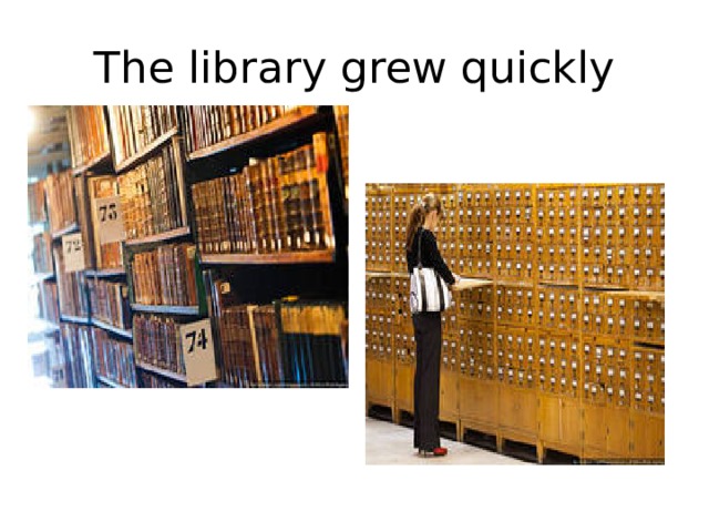 The library grew quickly 