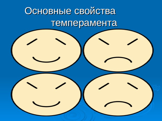 Основные свойства темперамента