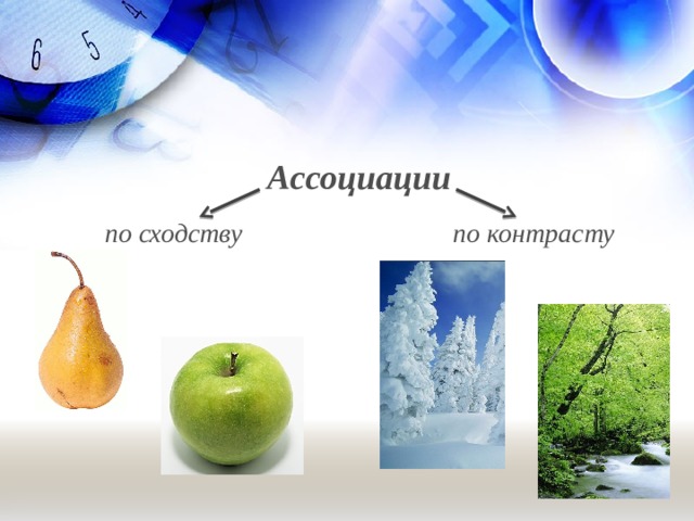 Ассоциации  по сходству по контрасту  5