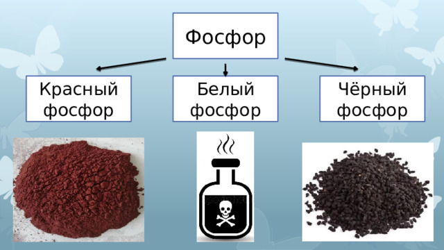 Фосфор Красный фосфор Белый фосфор Чёрный фосфор 