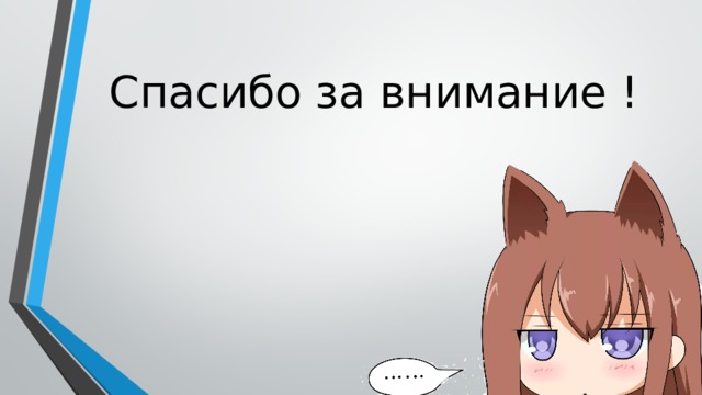 Спасибо за внимание ! 