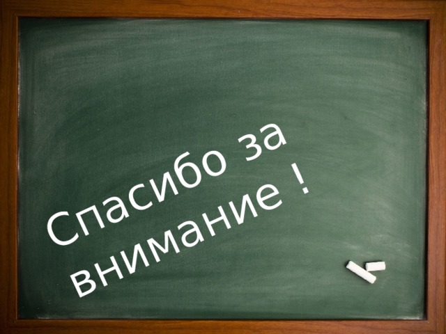 Спасибо за внимание ! 