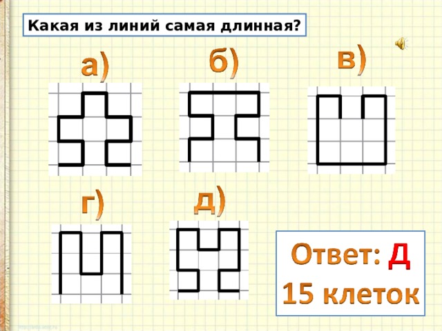 Какая из линий самая длинная? 
