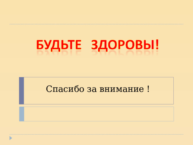 Спасибо за внимание ! 