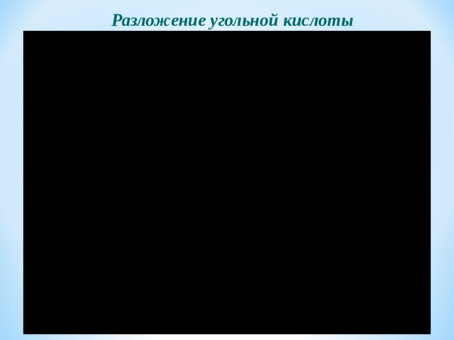 Разложение угольной кислоты  