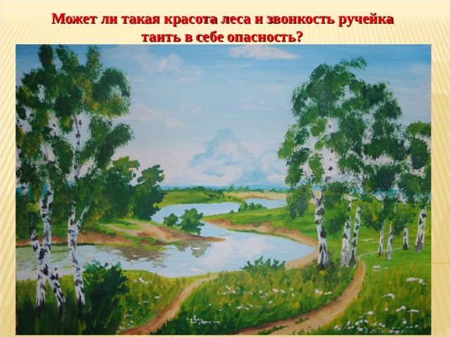  Может ли такая красота леса и звонкость ручейка таить в себе опасность? 