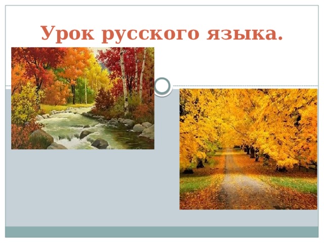 Урок русского языка. 