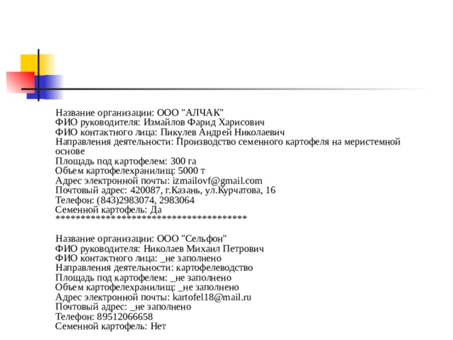  Название организации: ООО 