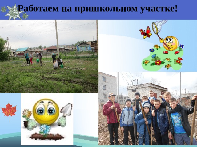 Работаем на пришкольном участке! 