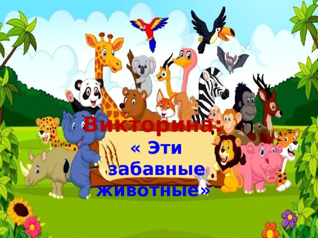 Викторина: « Эти забавные животные» 