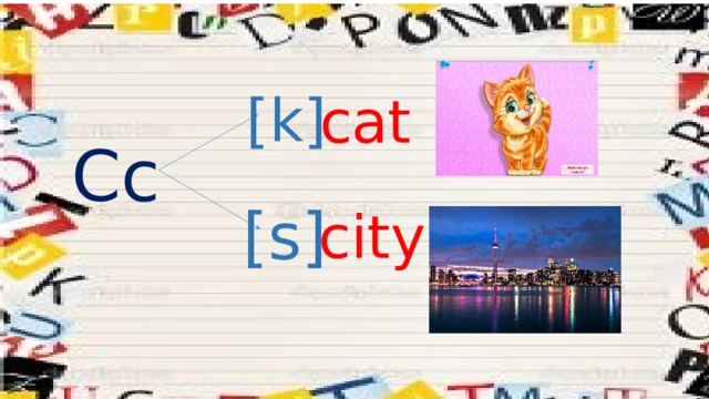 [k] cat Cc [s] city 