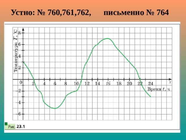 Устно: № 760,761,762, письменно № 764 