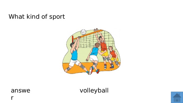 What kind of sport answer volleyball  