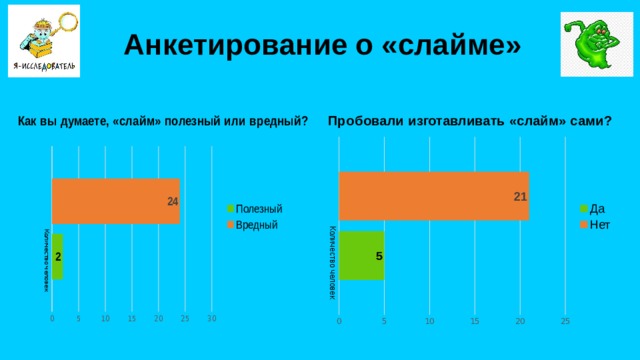 Анкетирование о «слайме»