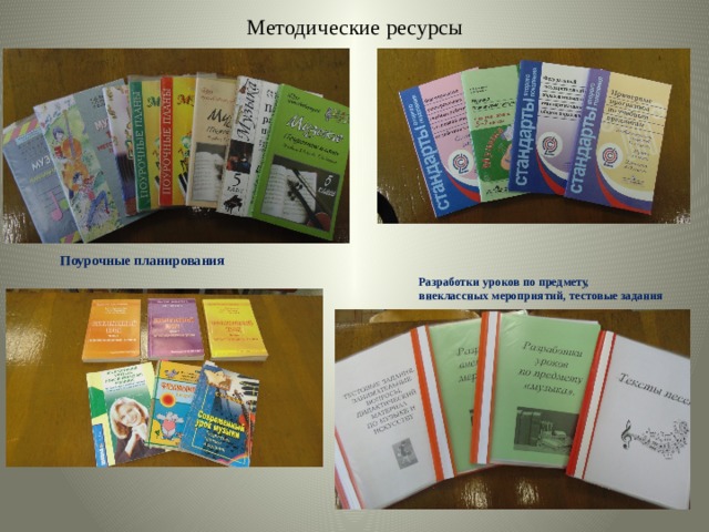 Методические ресурсы Поурочные планирования Разработки уроков по предмету, внеклассных мероприятий, тестовые задания 