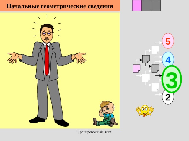 1 Начальные геометрические сведения 3 2 5 4 3 2 Тренировочный тест  