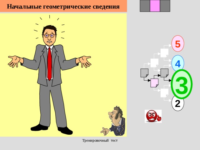 1 Начальные геометрические сведения 3 2 5 4 3 2 Тренировочный тест  